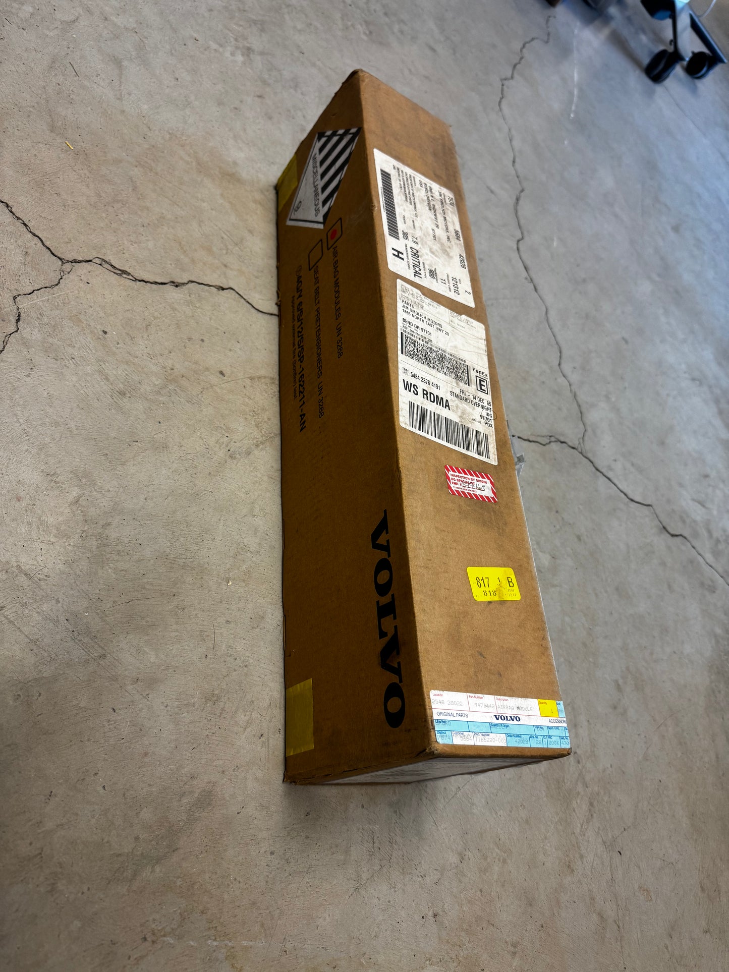 NOS - Volvo #9475442 Right Seat Airbag