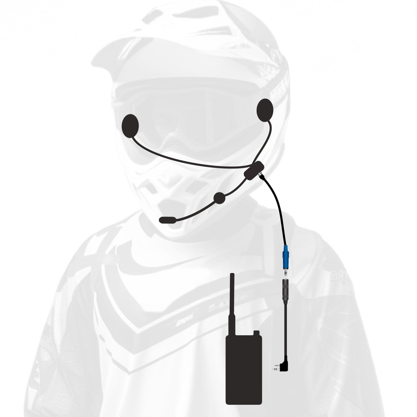 ENDURO Moto Kit - Includes Helmet Kit and Compact Harness Cable - GMR2 PLUS