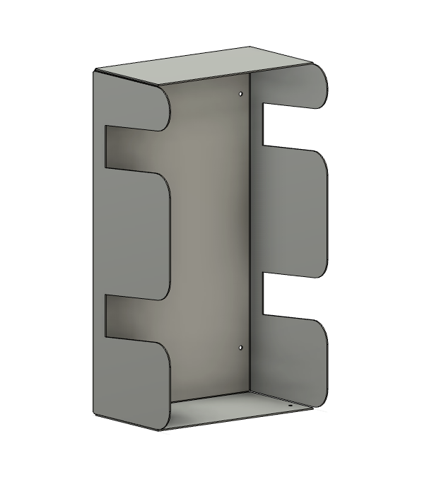 "Durable OneWheel holder made from 1/8" aluminum, designed to store and display OneWheels securely. Can hold 1 to 5 boards, with options for tabletop or wall mounting. Provides a sleek and versatile storage solution to keep your OneWheel collection organized and safe."