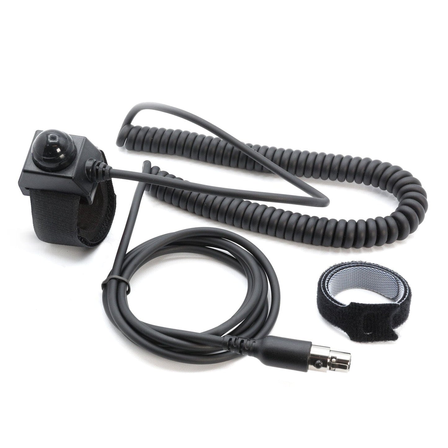 Velcro Mount Push to Talk (PTT) Buttons for Intercoms - Driver PTT- Coil Cord