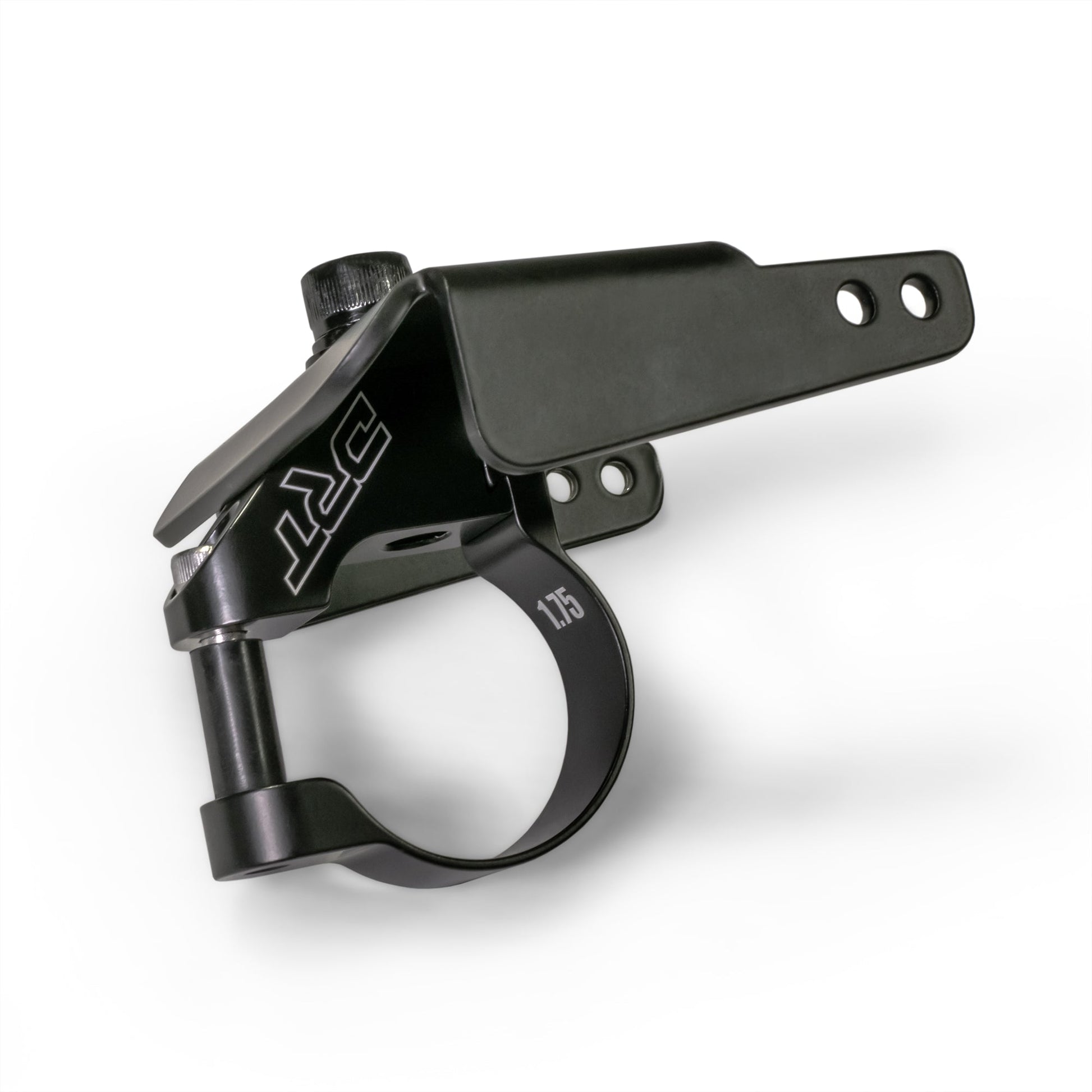 Black powder-coated universal air pumper bracket
