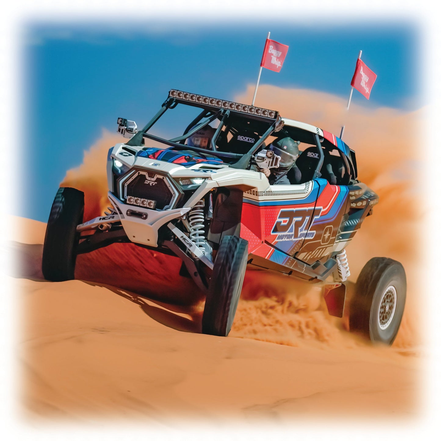 DRT Polaris RZR Pro R /Pro S/Turbo R 2022+ riding on sand with the V2.0 Front Winch Bumper