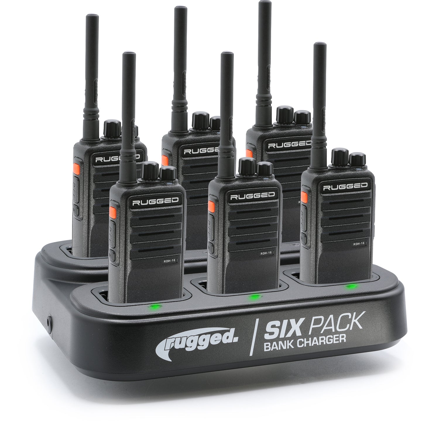 6 PACK - Choose Your Business Band Two Way Handheld Radio - RDH-X - Safety Yellow