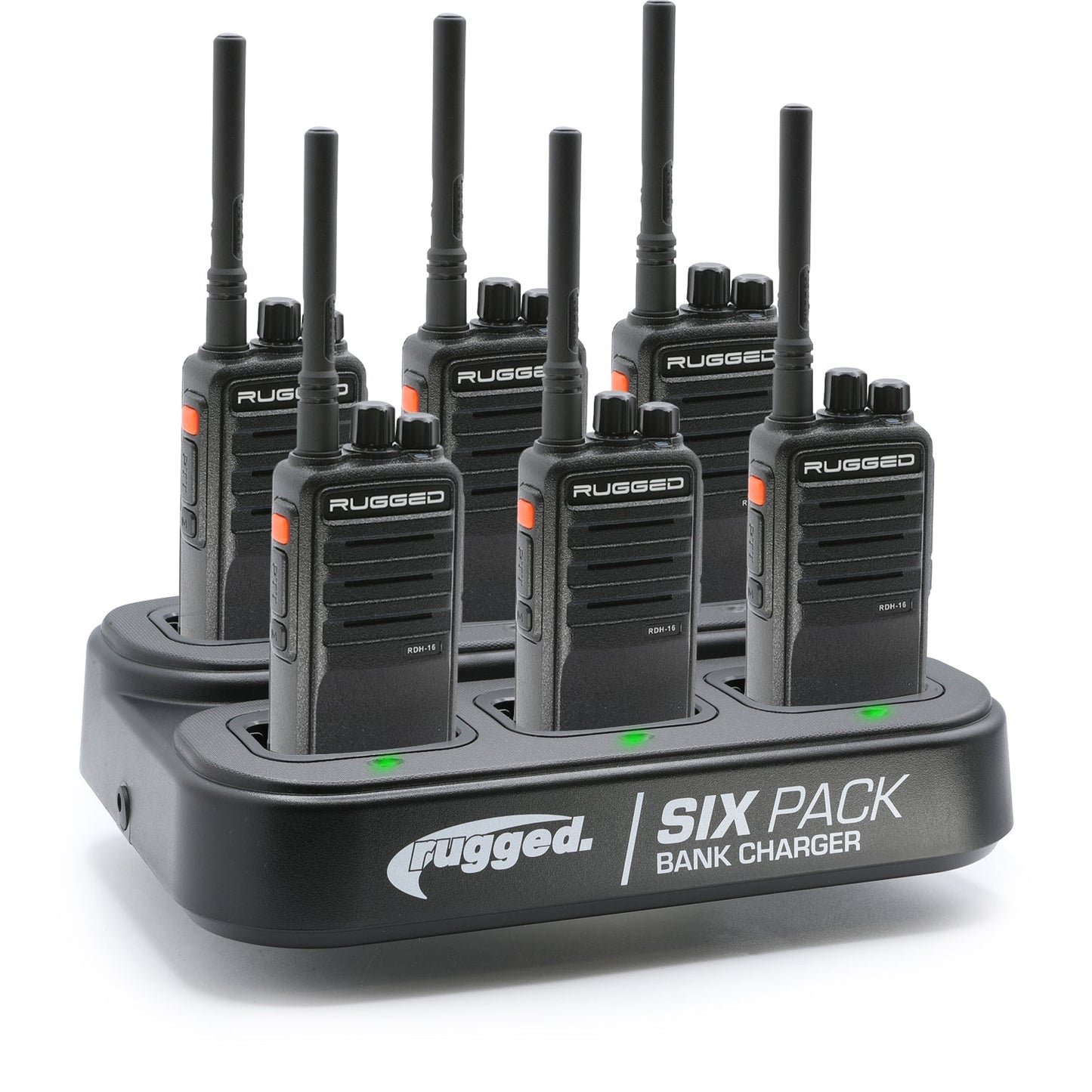 6 PACK - Choose Your Business Band Two Way Handheld Radio - RDH-16 - UHF Safety Yellow