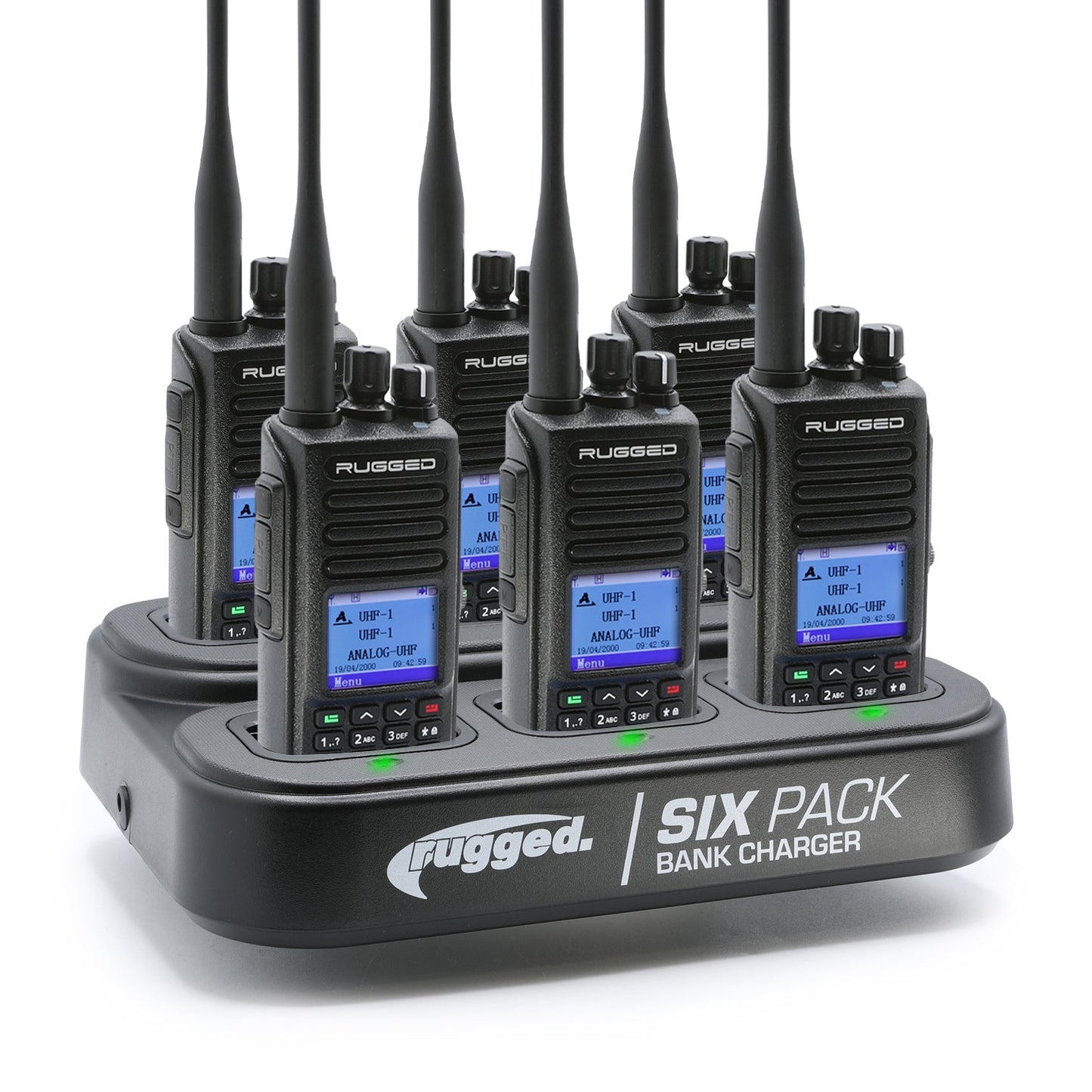 6 PACK - Choose Your Business Band Two Way Handheld Radio - RDH-16 - VHF Black