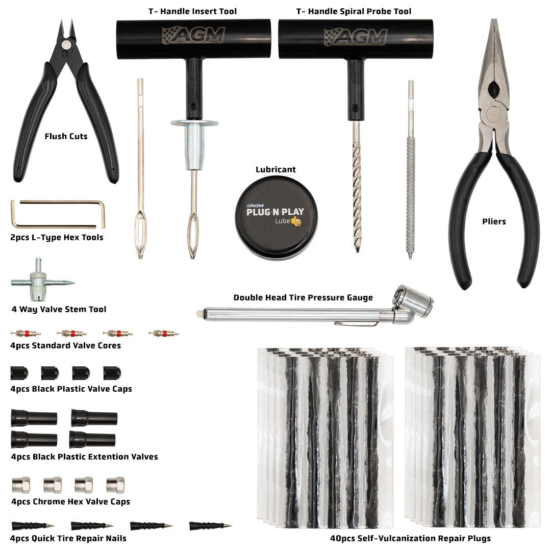 Plug n Play Tire Repair Kit