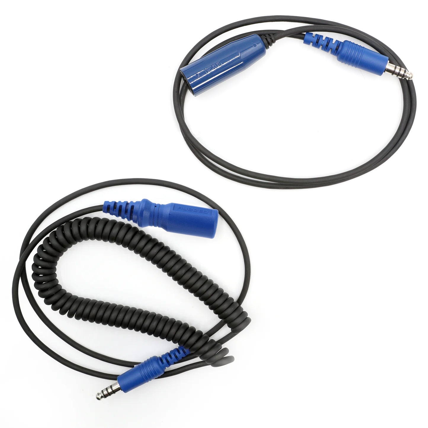 RUGGED Wired Headset or Helmet Kit Extension Cables - Coil Cord
