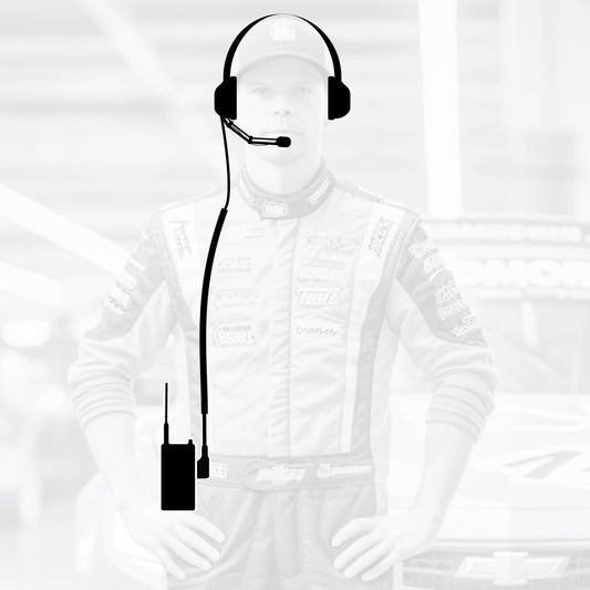 Crew Chief - H42 Spotter Headset and Rugged Handheld Radio Package - Dual Radio / R1 Business Band Handheld