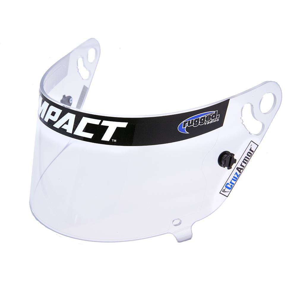 CruzArmor Impact Helmet Shields - Clear with Tinted Tearoff