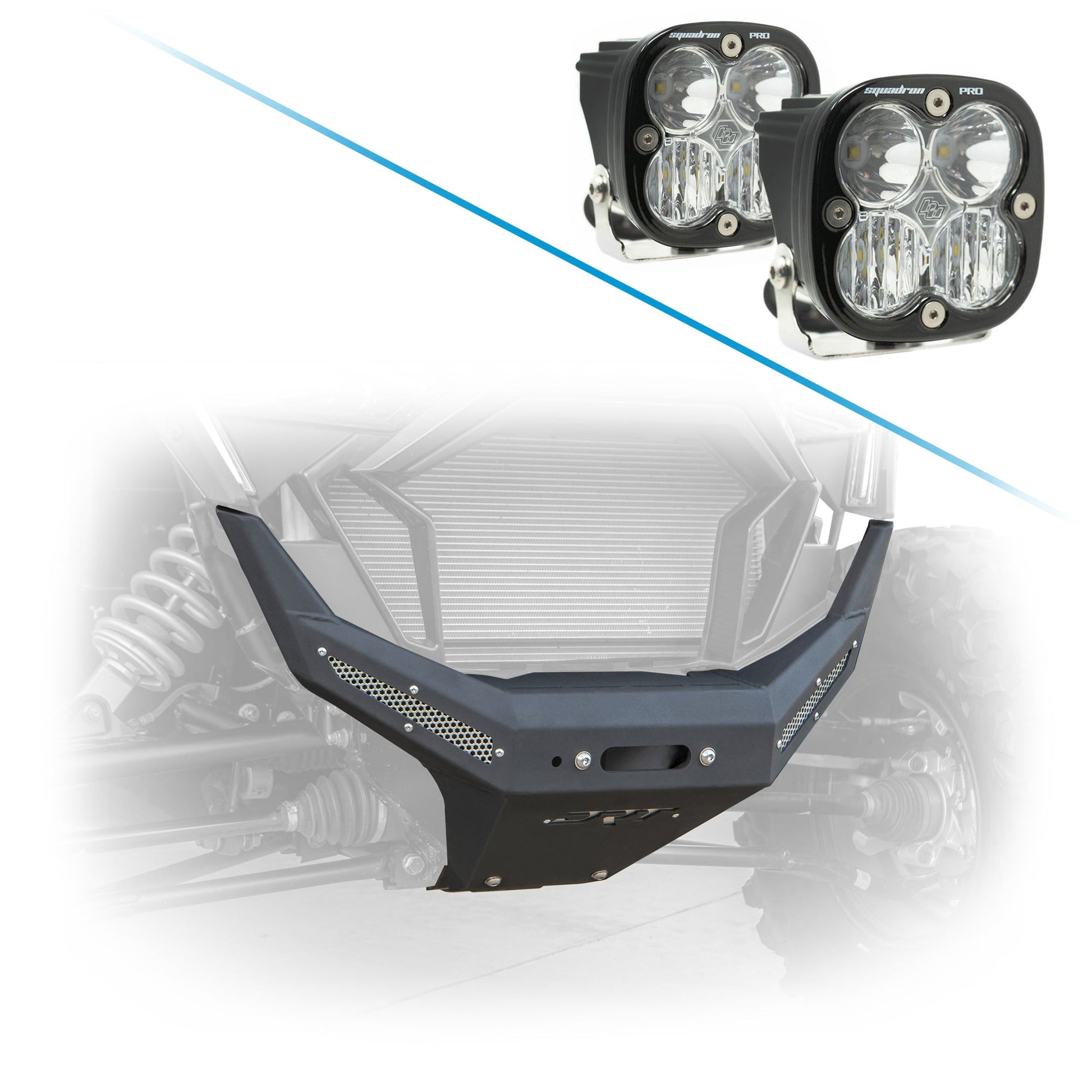 RZR Pro XP 2020-2024 Front Winch Bumper with light options.