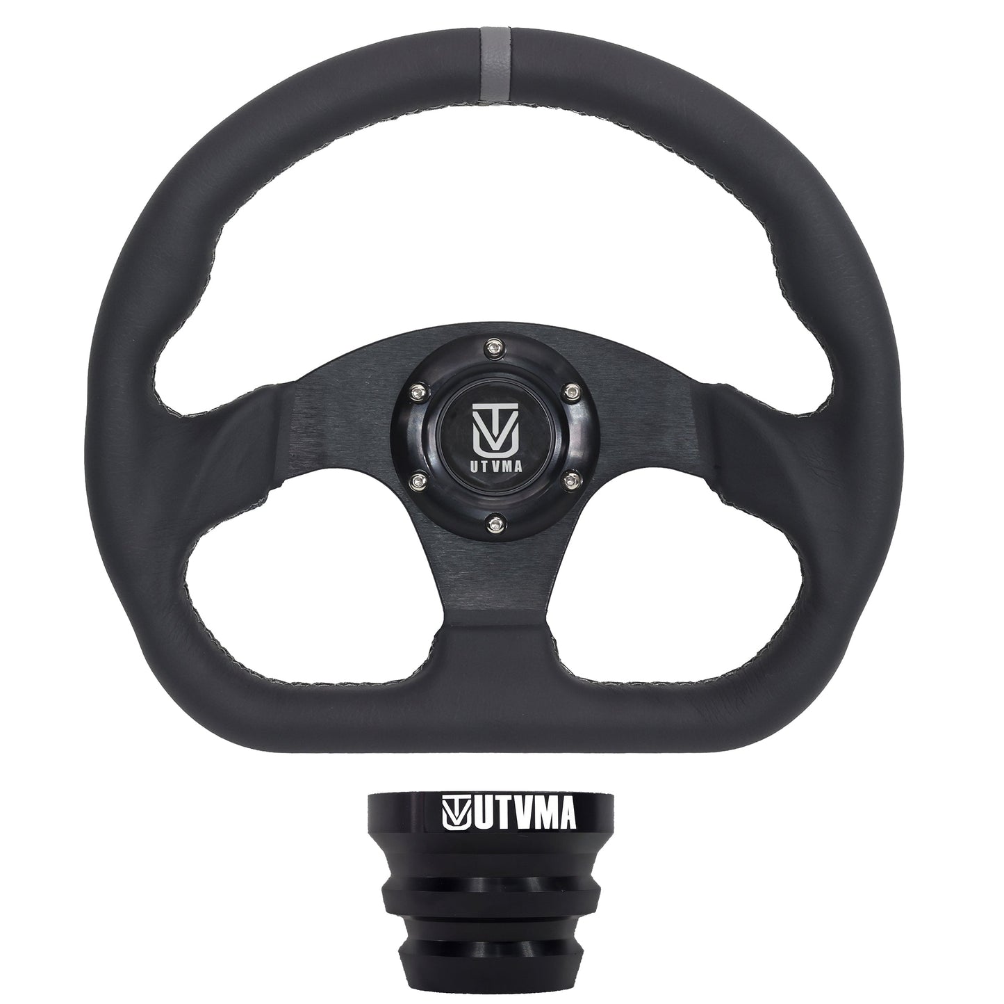 UTVMA DriftX Leather Steering Wheel With Hub (Polaris and Can Am Models)