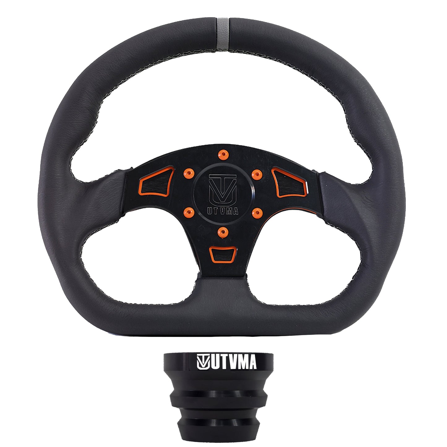 UTVMA DriftX Leather Steering Wheel With Hub (Polaris and Can Am Models)
