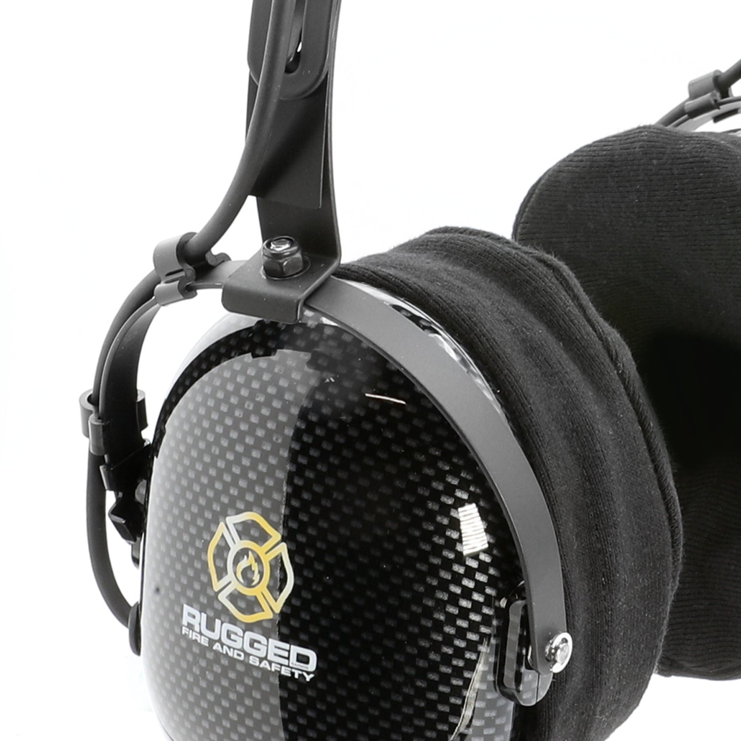 FHS Over-The-Head Fire Safety Industrial Headset - With PTT Button / For Rugged / Firecom