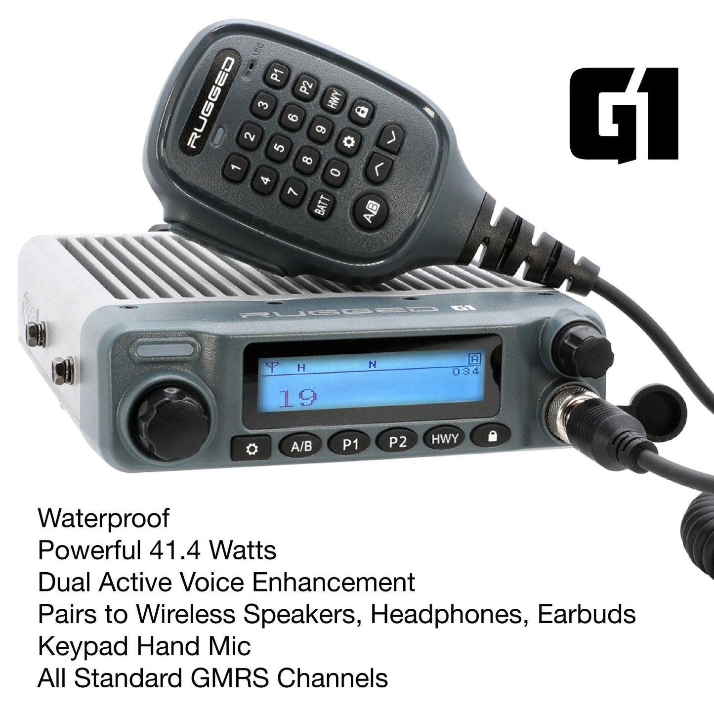 Ford Ranger Two-Way GMRS Mobile Radio Kit - 41 Watt - G1 Waterproof