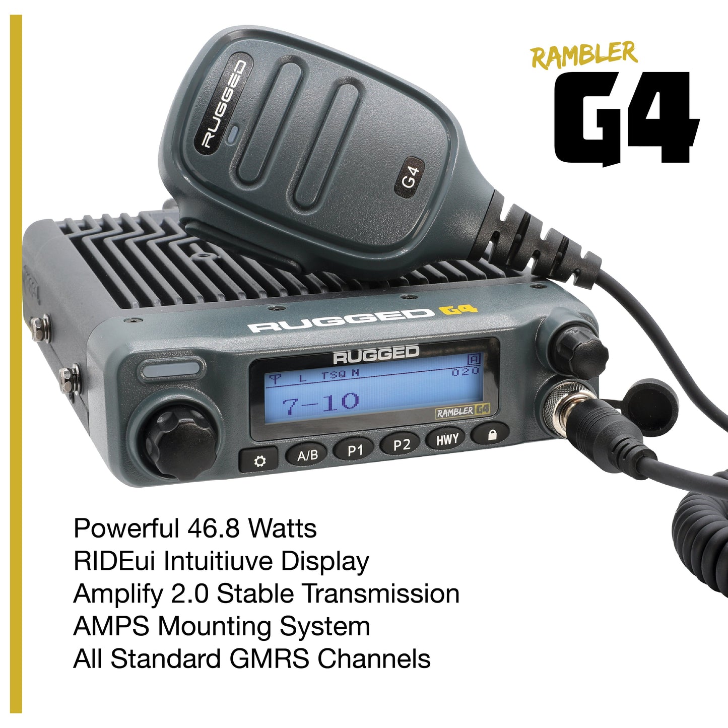 Toyota Tacoma 4Runner Sequoia Lexus Two-Way GMRS Mobile Radio Kit - G1 Waterproof