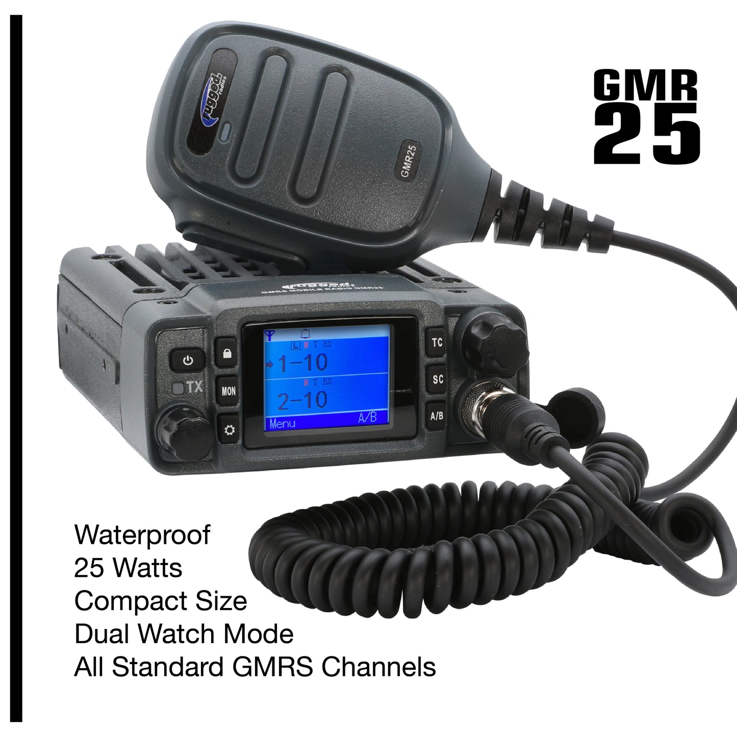Toyota Tacoma 4Runner Sequoia Lexus Two-Way GMRS Mobile Radio Kit - GMR25 Waterproof