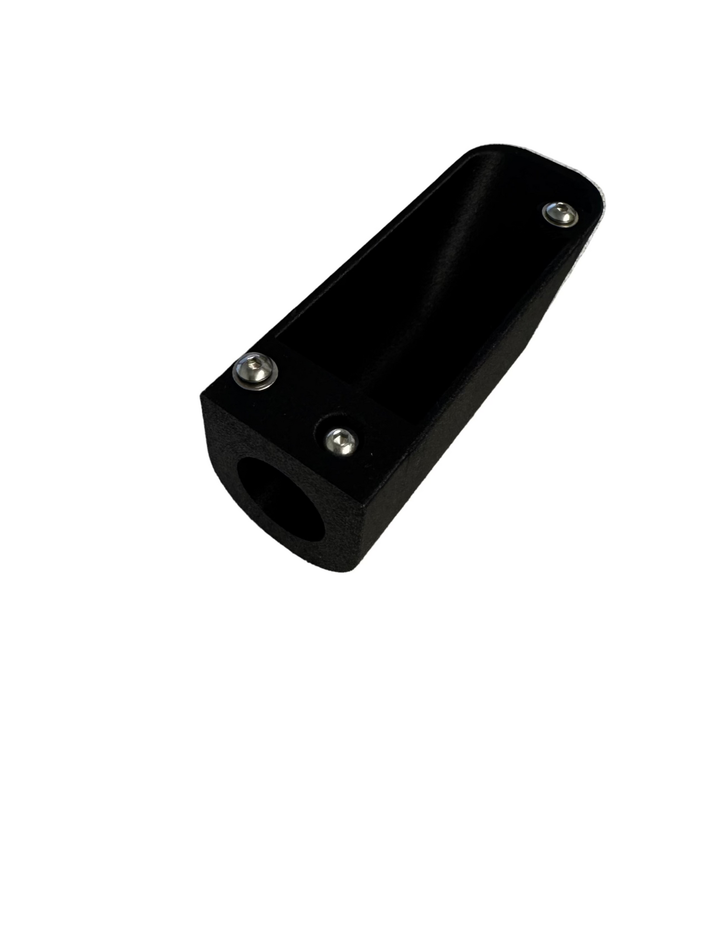 Drilling template for Rugged Radio headset cable mount showing precise hole placement for vertical mounting