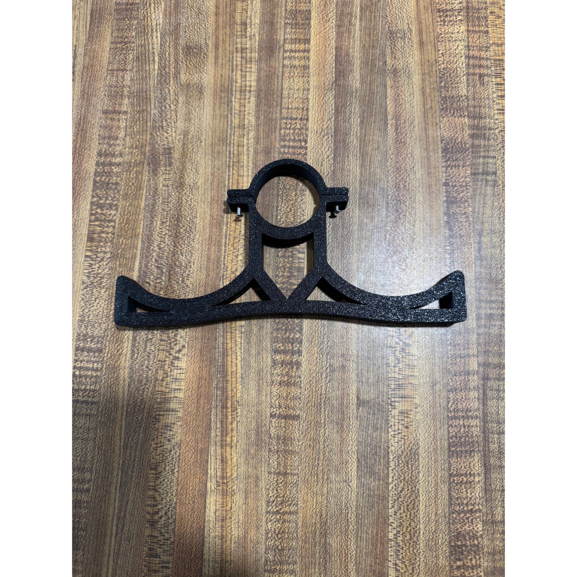 3D printed carbon fiber reinforced headset hanger with stainless steel hardware, available in single and dual hook, for 1.75", 1.8", and 2" tube, roof mount.
