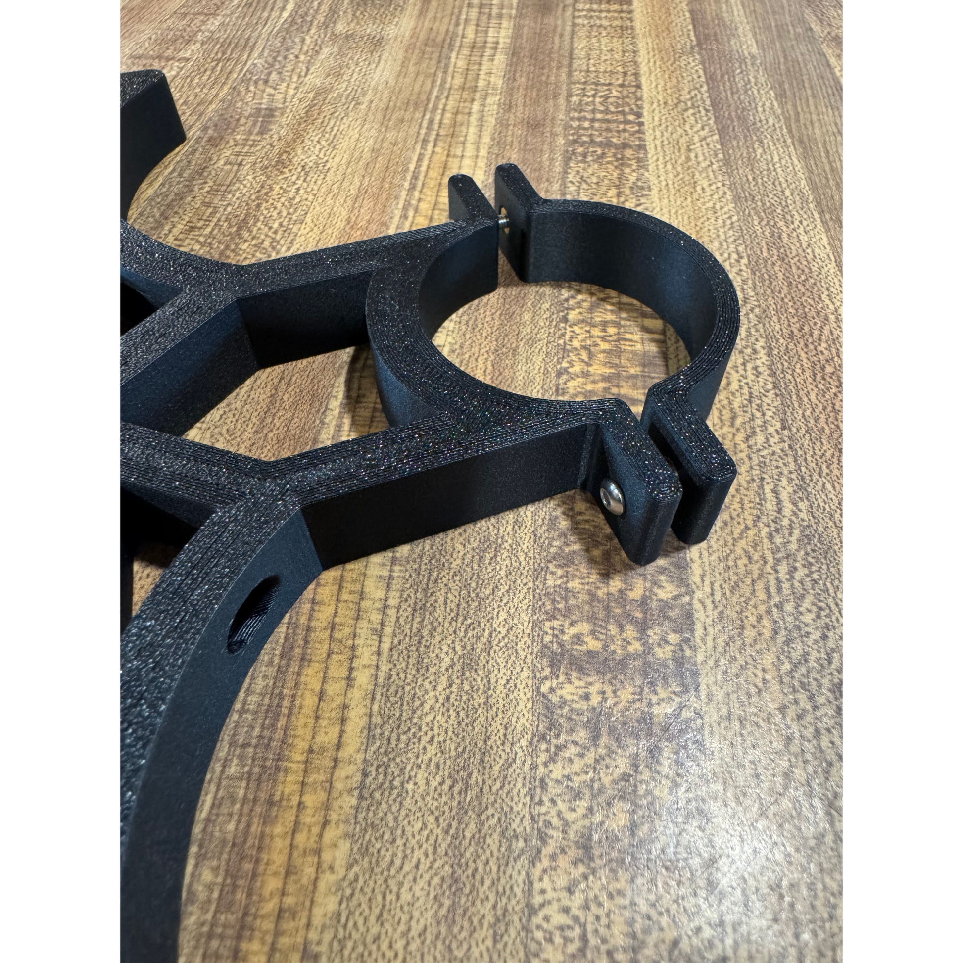 3D printed carbon fiber reinforced headset hanger with stainless steel hardware, available in single and dual hook, for 1.75", 1.8", and 2" tube, roof mount.