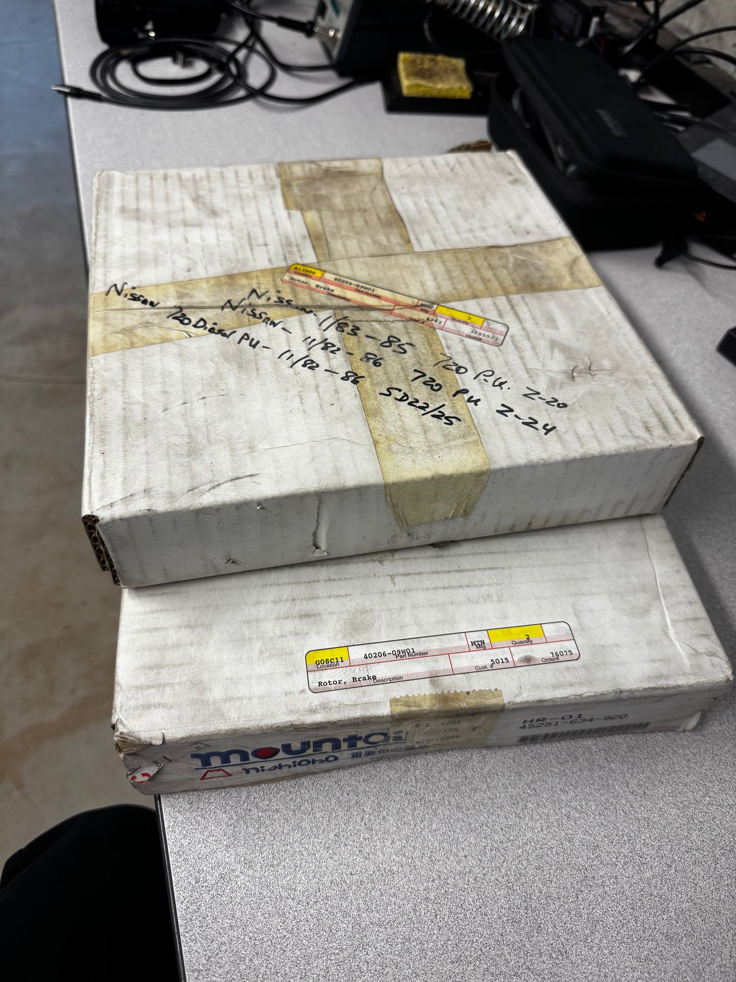 NOS - Front Brake Rotors Nissan 40206-09W01 - OEM Qty. 2 - Nissan 720/ Honda Civic '73-'79