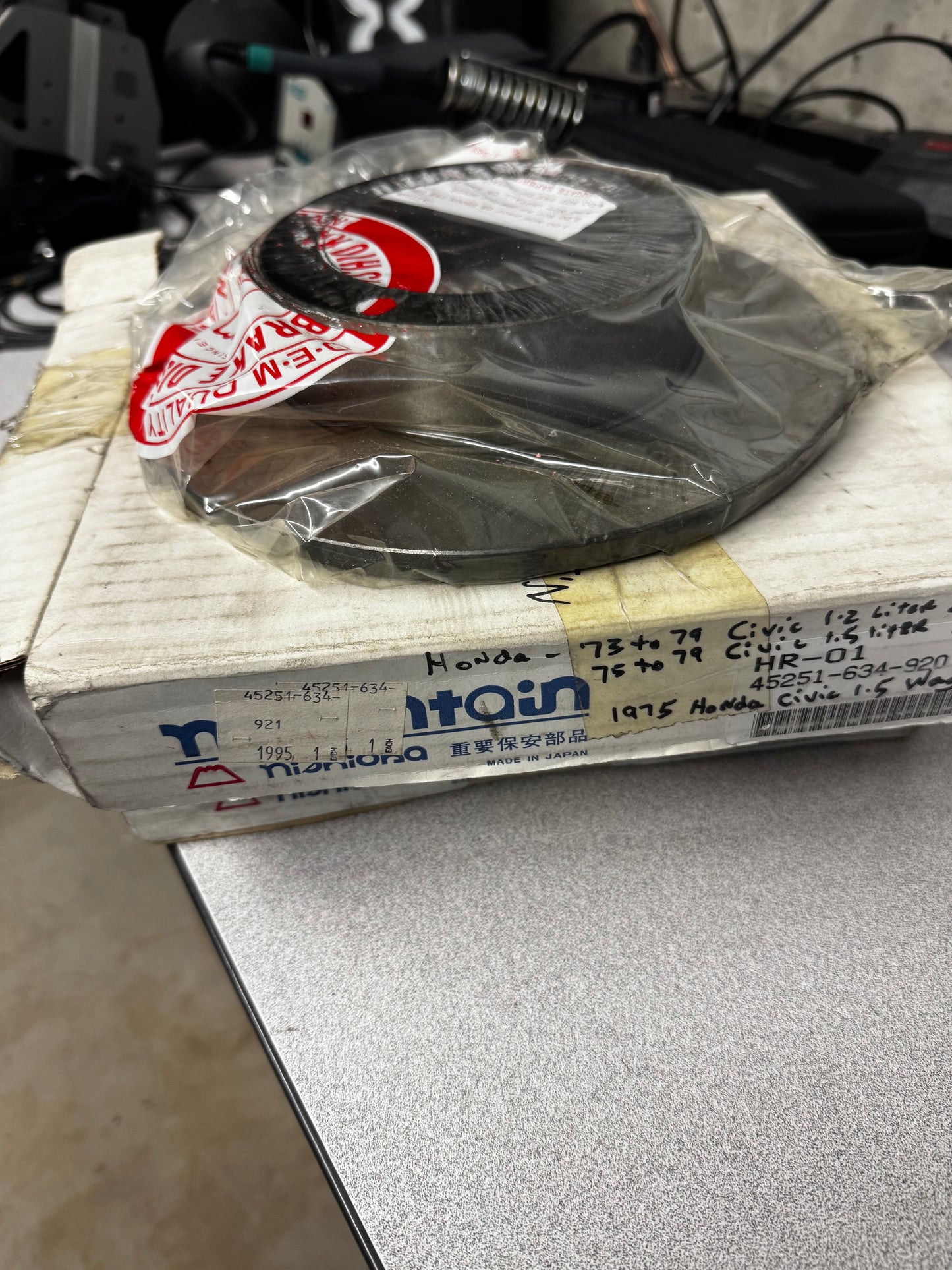 NOS - Front Brake Rotors Nissan 40206-09W01 - OEM Qty. 2 - Nissan 720/ Honda Civic '73-'79
