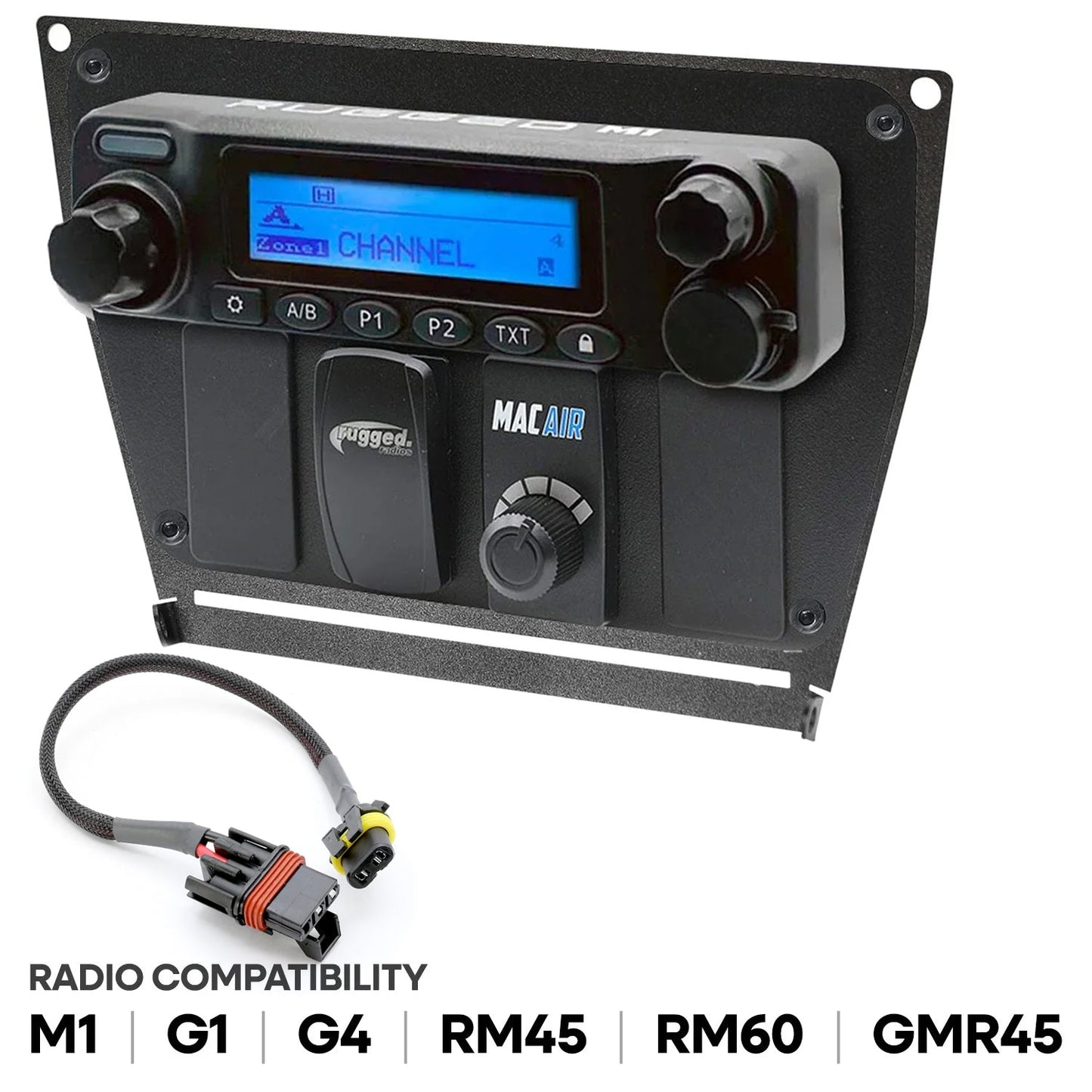 Polaris RZR PRO XP RZR Turbo R and RZR PRO R Dash Mount Radio and Intercom - Rugged M1/G1/G4/RM45/RM60/GMR45 with Switch Holes