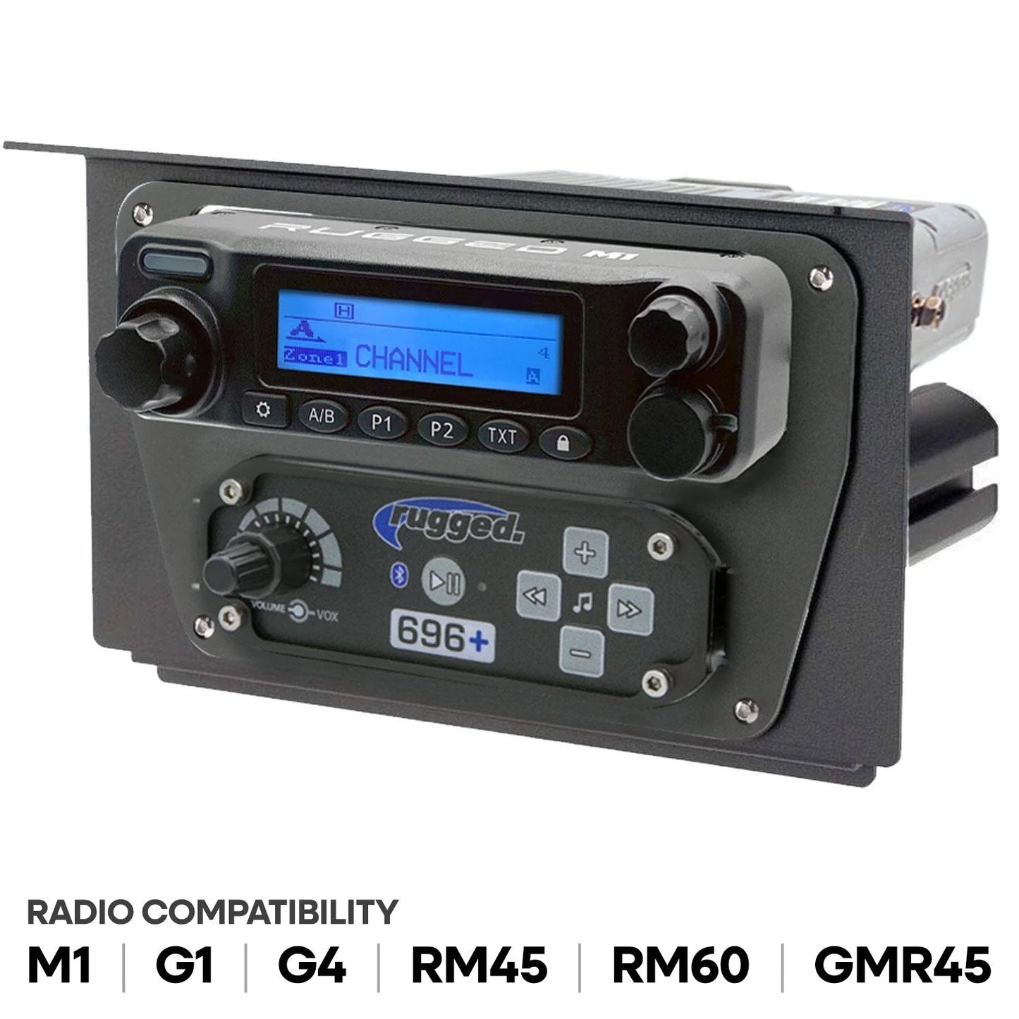 Polaris XP1 Mount Kit for Rugged Radios and Intercom - Rugged M1/G1/G4/RM45/RM60/GMR45 with Switch Holes
