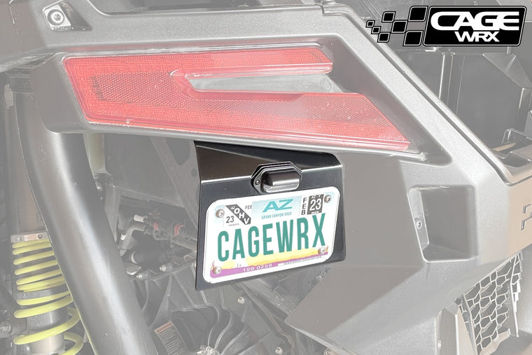 Polaris RZR License Plate Mount with LED Light - Pro R / Pro XP