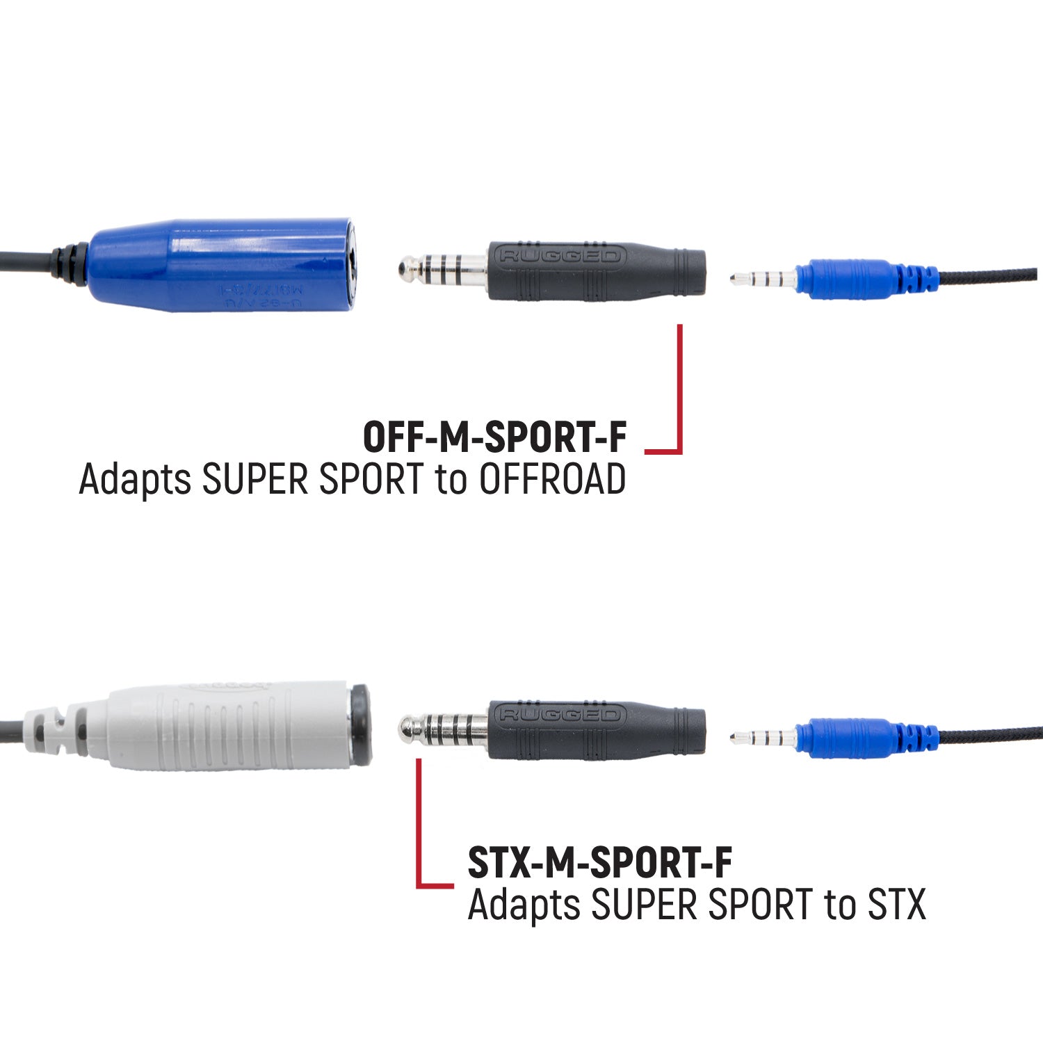 OFFROAD and STX SUPER SPORT Headset and Helmet Kit Adapter - Adapter for STX Stereo Cables