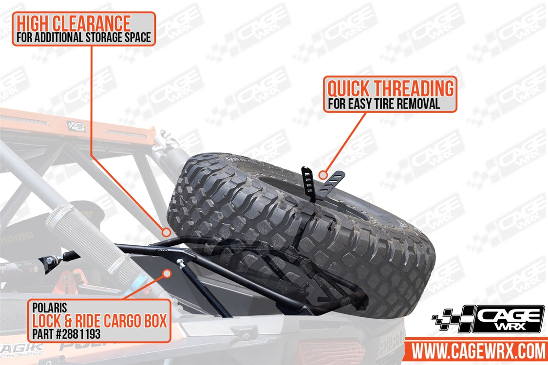 Polaris RZR XP / Turbo S Spare Tire Carrier | HIGH (2014-2023)