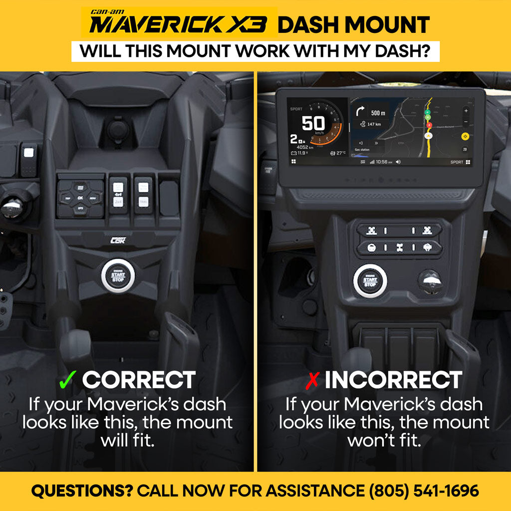 Can-Am X3 Multi Mount Kit for Rugged UTV Intercoms and Radios - Rugged GMR25