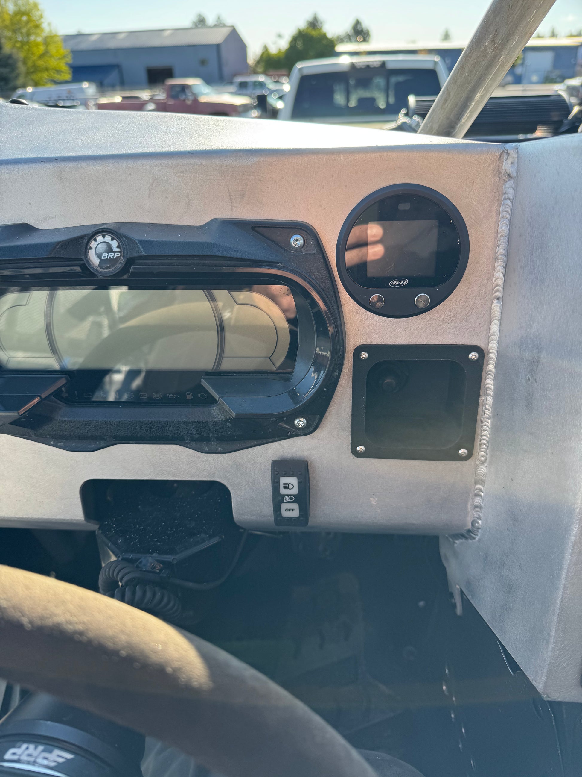 Can-Am X3 key fob flush mount installation on custom dash