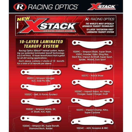 #10205C: XStack Tear Offs for Pyrotect, Bell Vortex, M4, K-1, BR-1