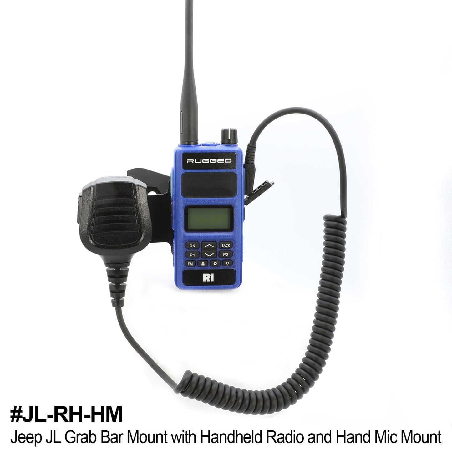 Handheld Radio Grab Bar Mount for Jeep Wrangler JK JKU JL and Gladiator JT - JK - Radio/Hand Mic Mount