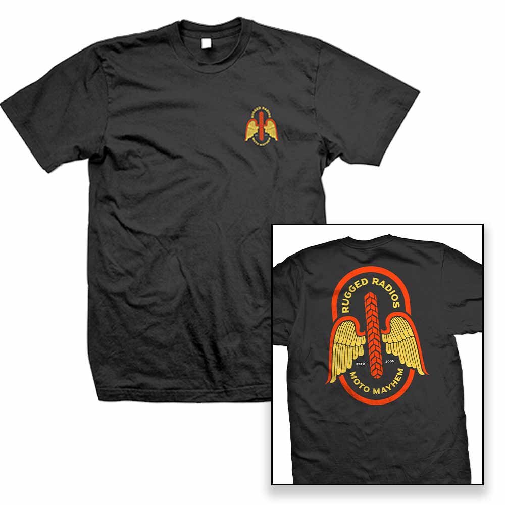 Rugged Radios MOTO MAYHEM T-Shirt - Black - SM