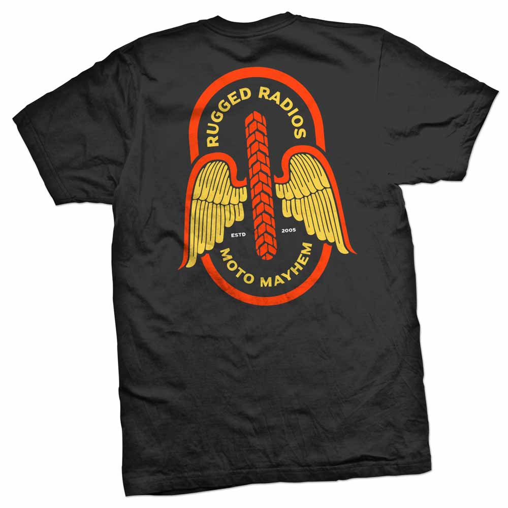 Rugged Radios MOTO MAYHEM T-Shirt - Black - XXXL
