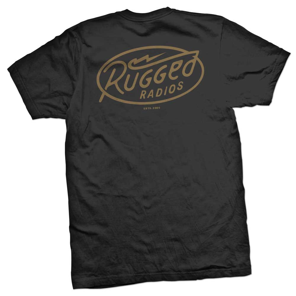 Rugged Radios BOLT T-Shirt - Black - Extra Large