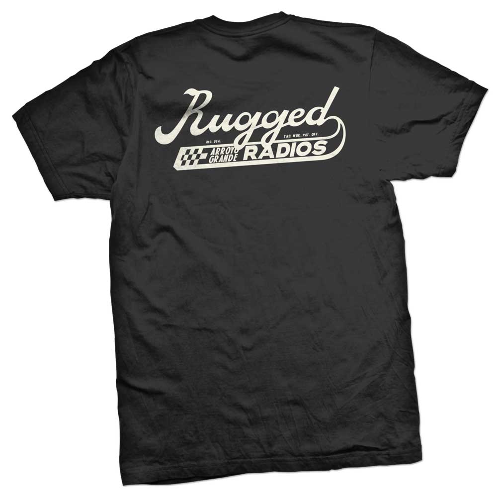 Rugged Radios SCRIPT T-Shirt - Black - XXL