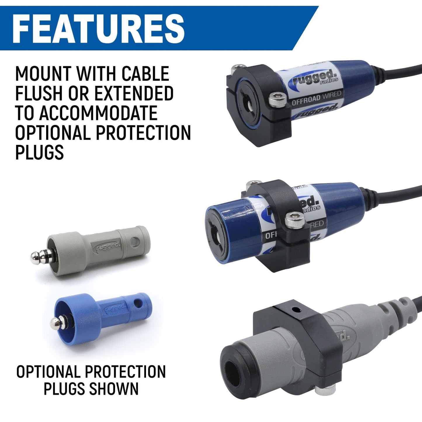 Single Headset / Helmet Jack - Bar Mount - STX