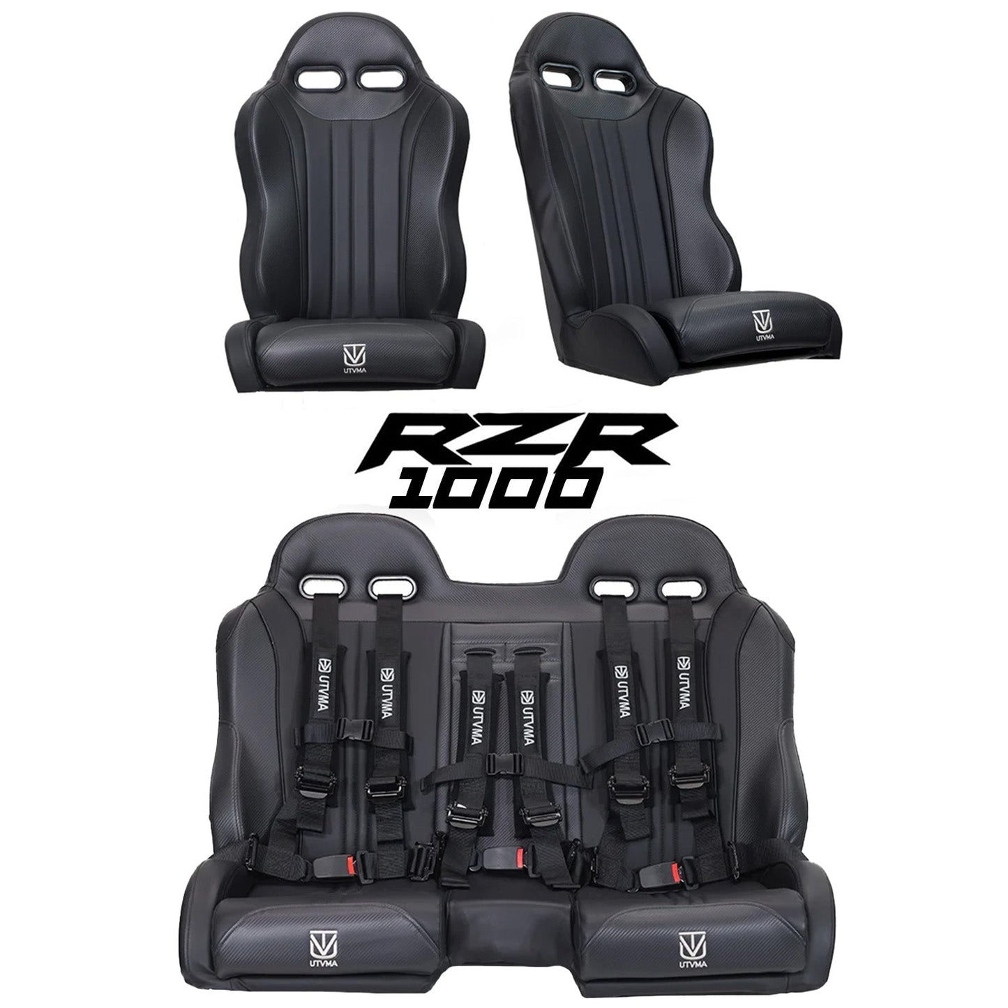 RZR 1000 Rear Bench Seat & Pair of Front Bucket Seats Set