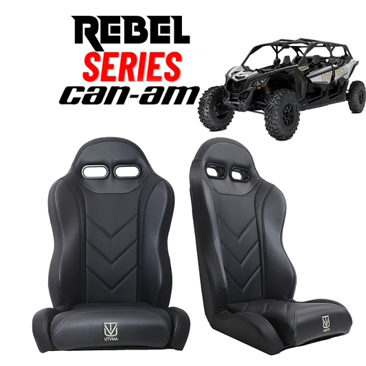 "Rebel" Series Pair of Front Suspension Bucket Seats Maverick X3 2 or 4 Seater (2017-2025)