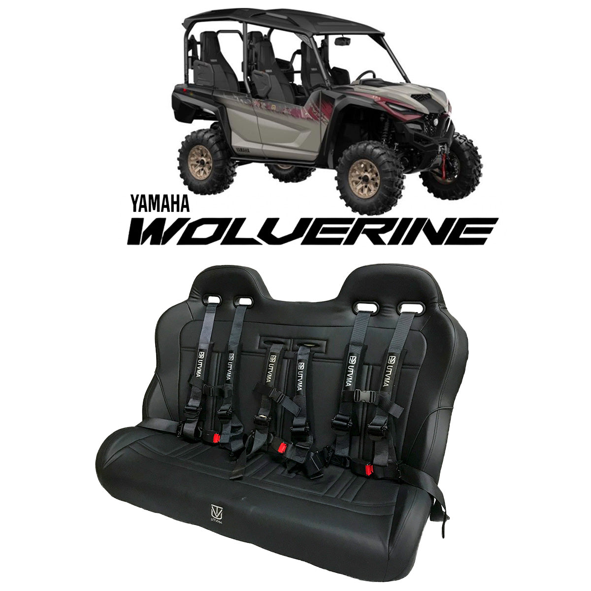 Wolverine RMAX 4 Rear Bench Seat (2021-2024)